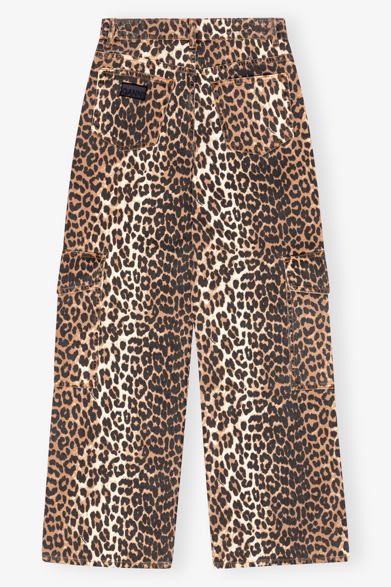 Pantalon imprimé Angi en denim - Leopard
