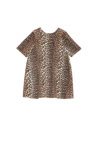 Robe courte à imprimé animal - Leopard