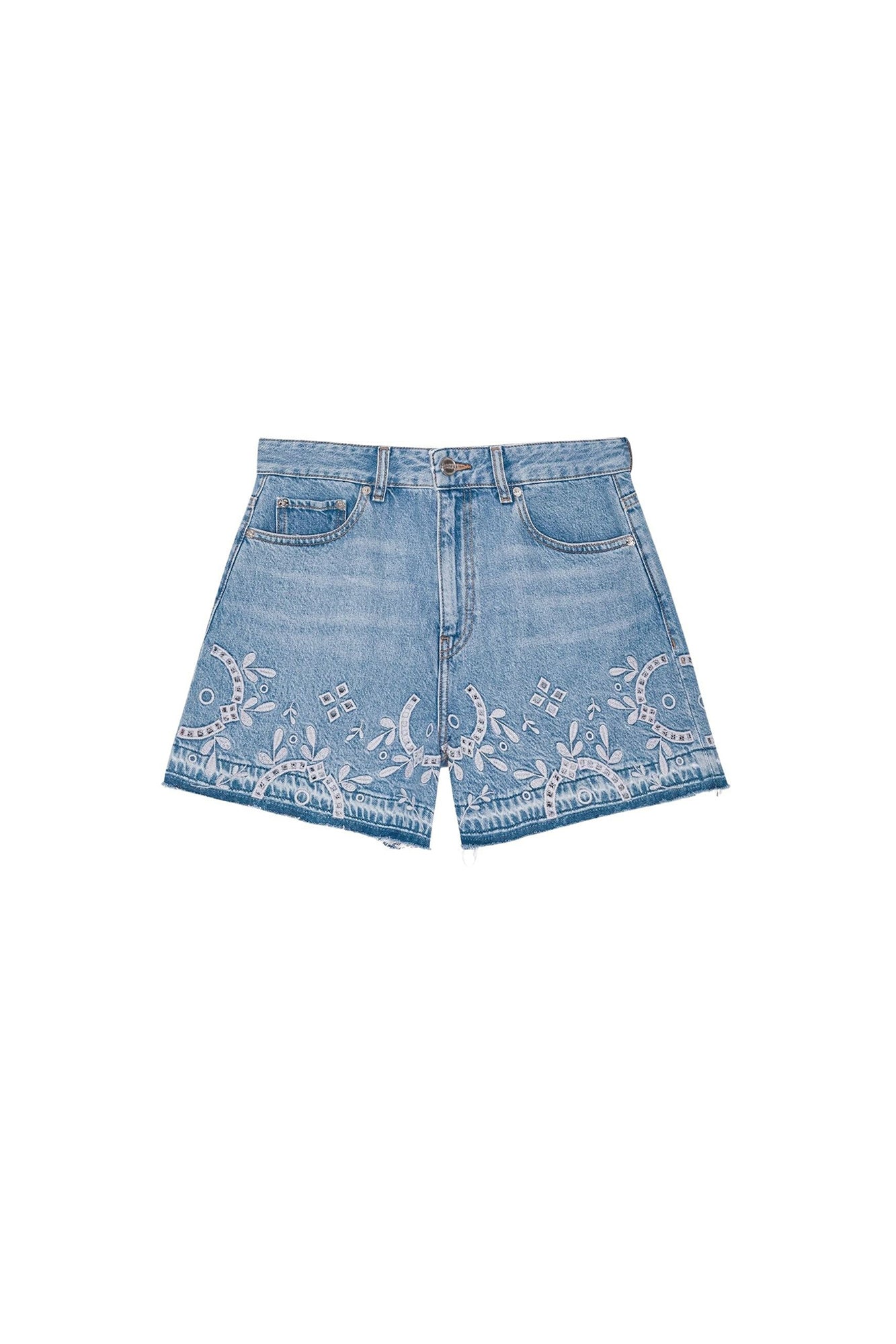 Short en broderie anglaise - Light Blue Stone