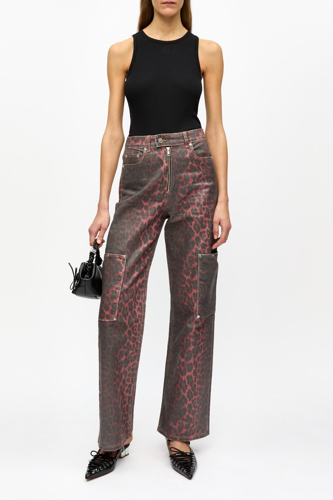 Pantalon Andi en denim - Racing Red
