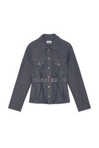 Short thick denim jacket - Rinse