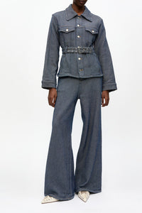 Short thick denim jacket - Rinse