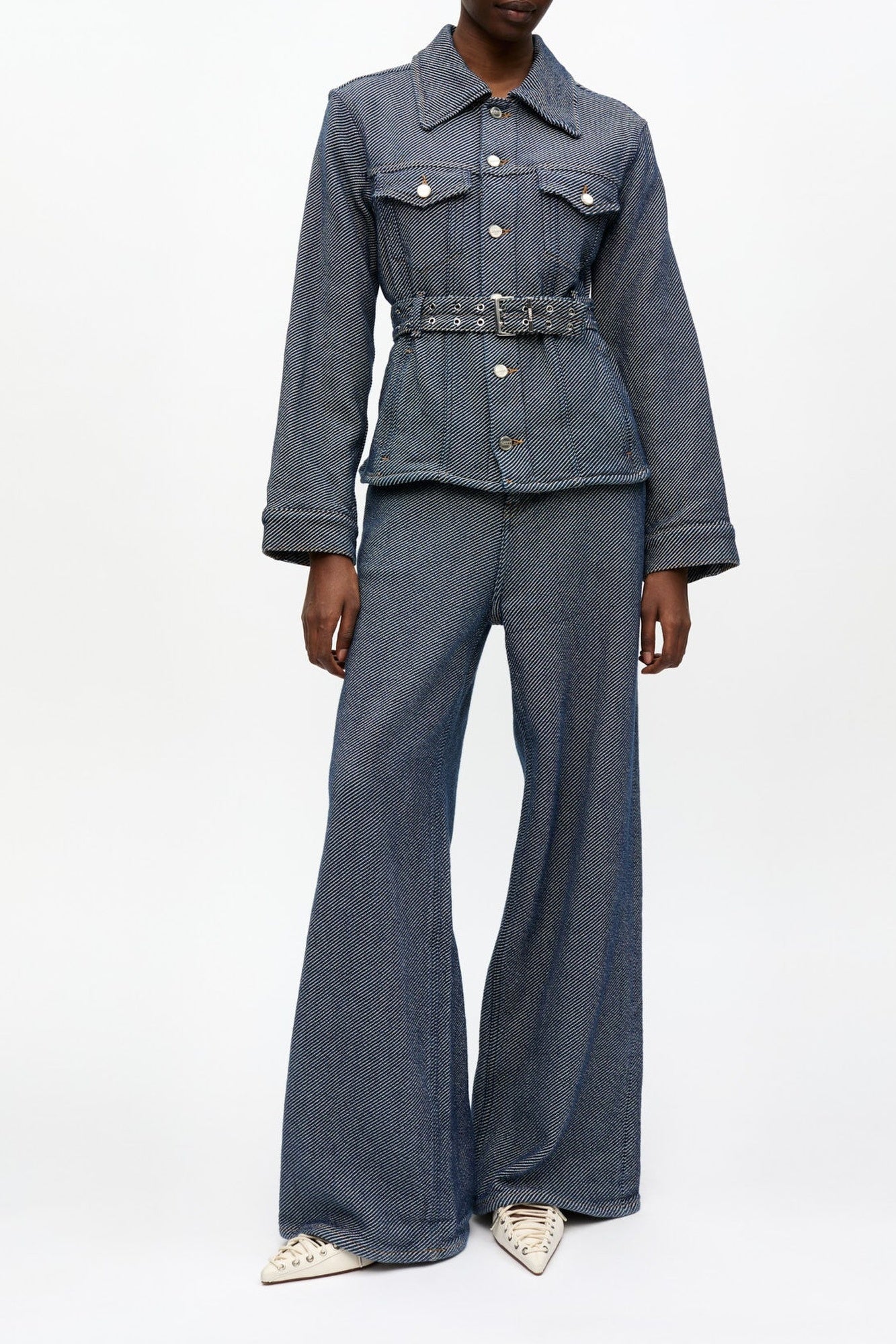 Short thick denim jacket - Rinse