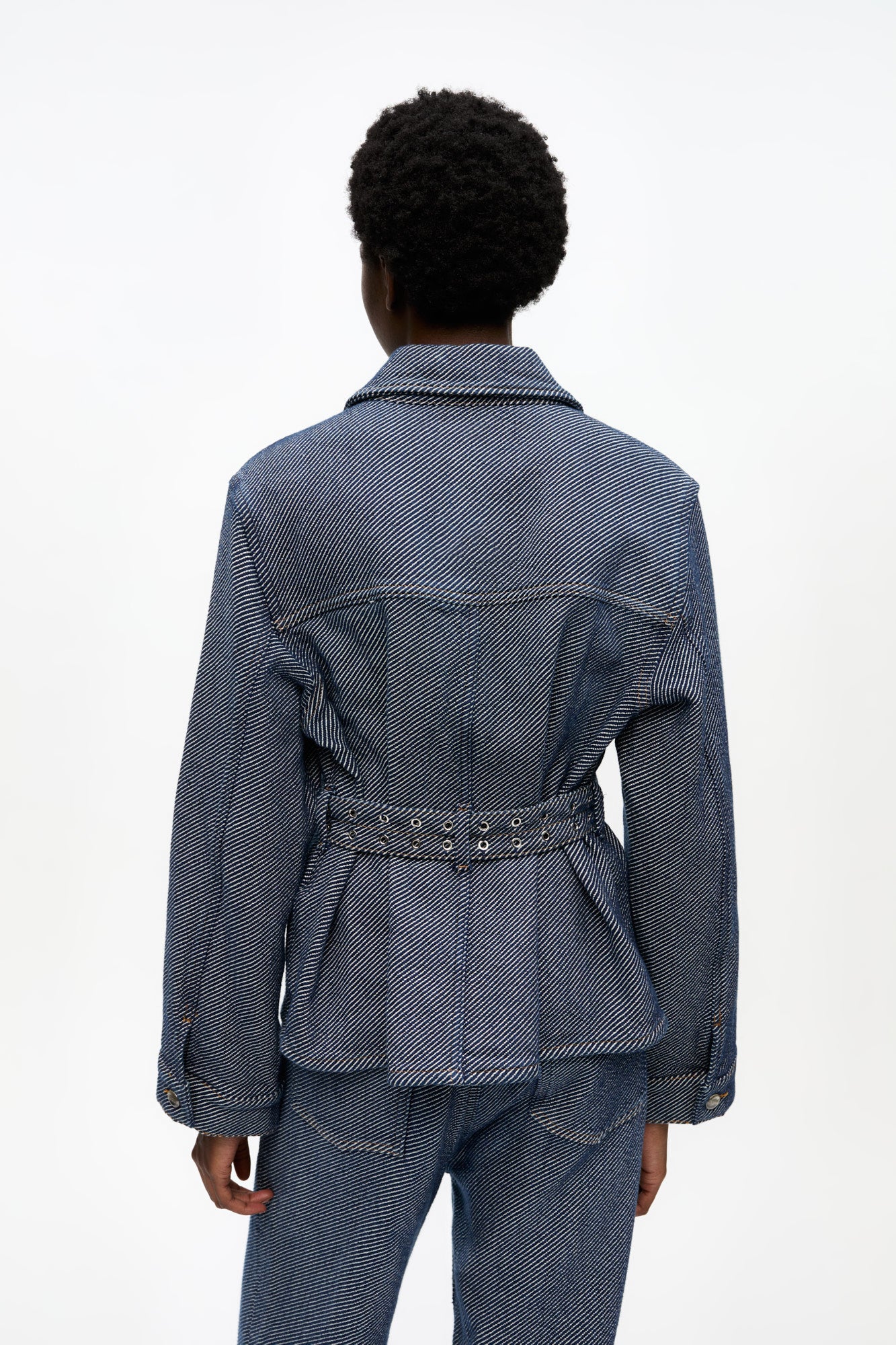 Veste courte épais en denim - Rinse
