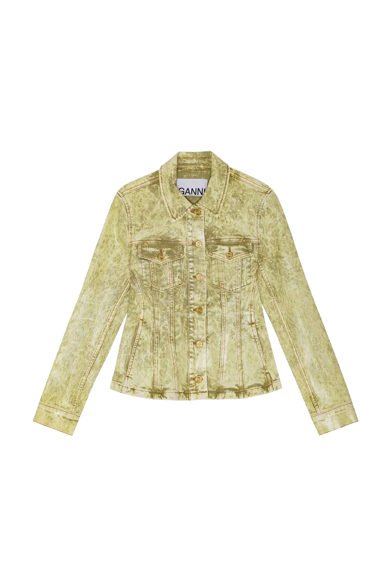 Washed denim jacket - Golden Cypress