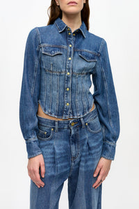 Chemise Corsage - Mid Blue Vintage