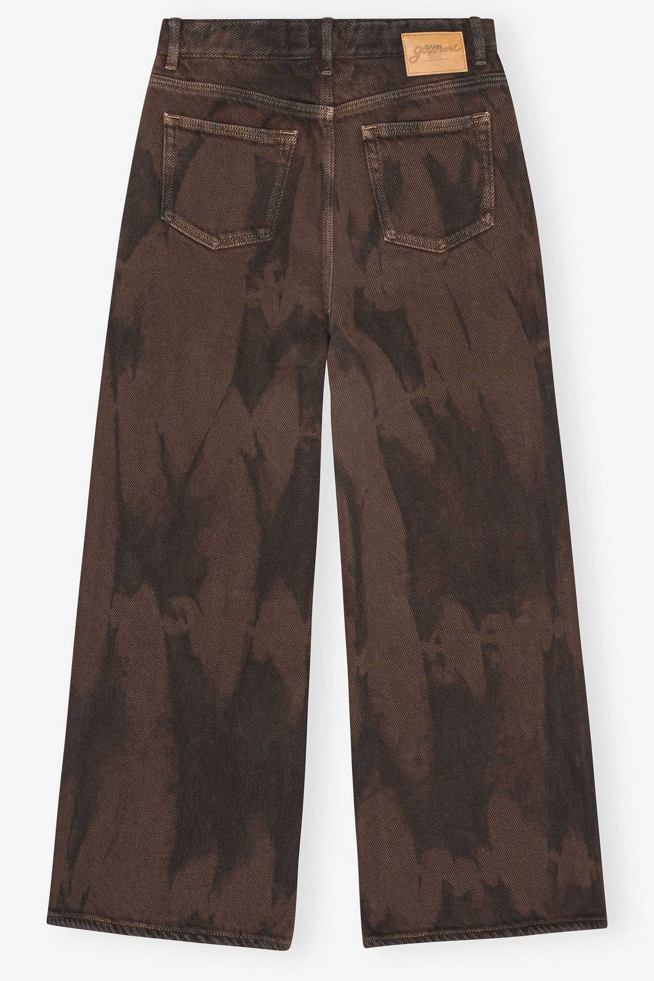 Pantalon larges baggy surteint en denim - Chicory Coffee