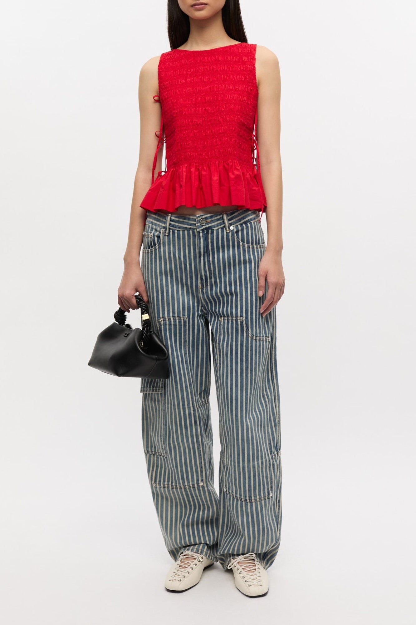 Pantalon Carpenter à rayures en denim - Soft Chambray