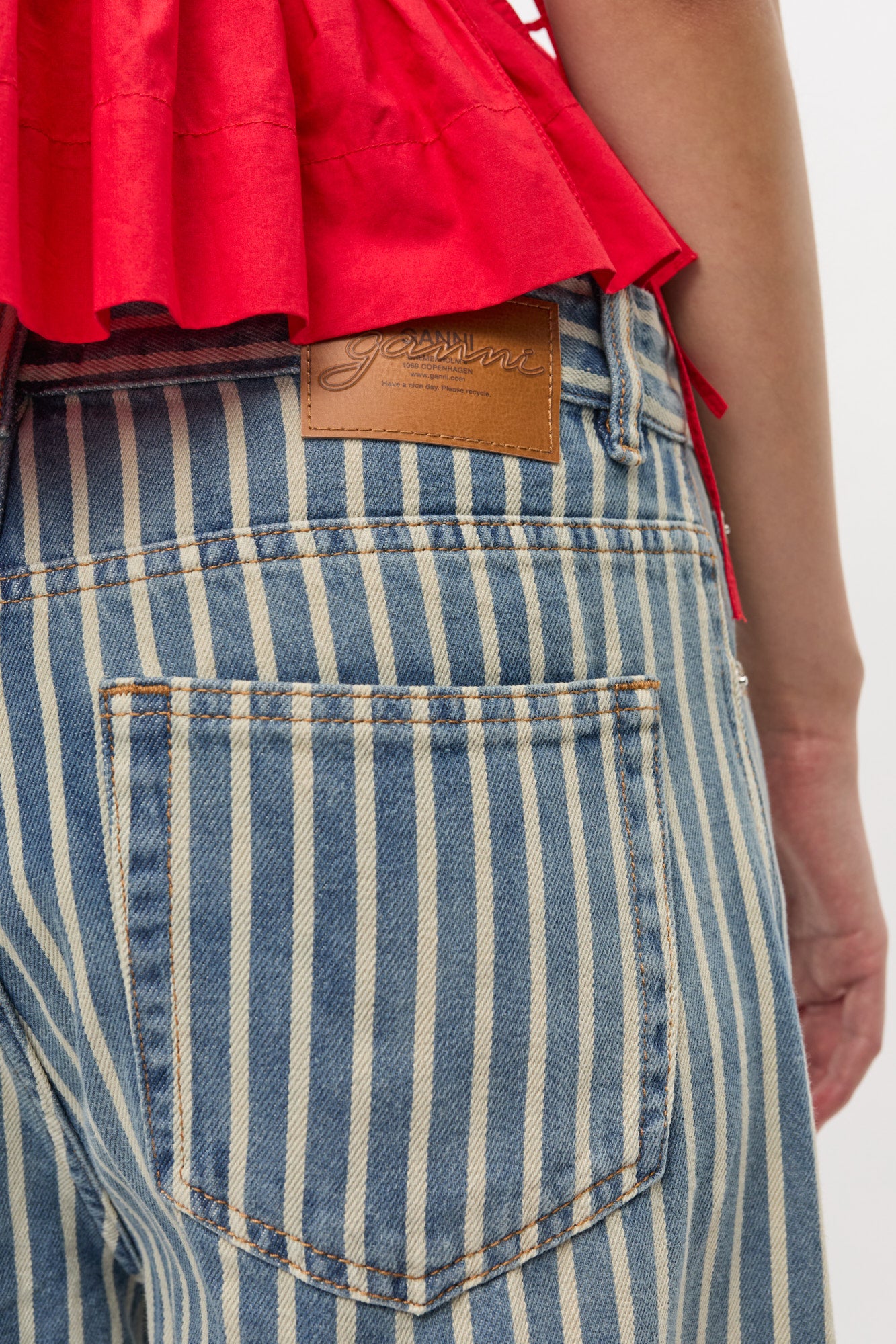 Pantalon Carpenter à rayures en denim - Soft Chambray