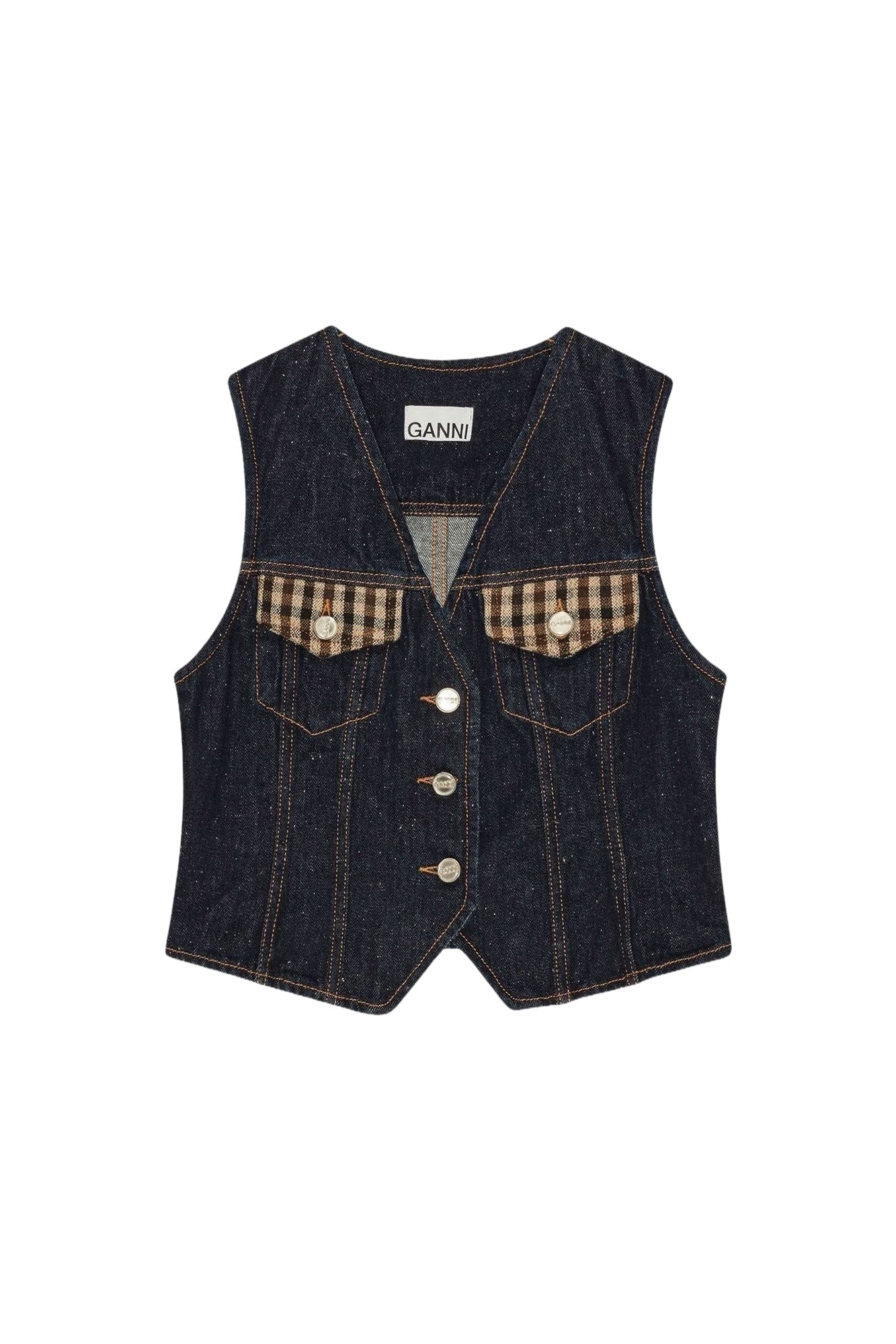 Gilet Neppy en denim - Dark Blue Stone