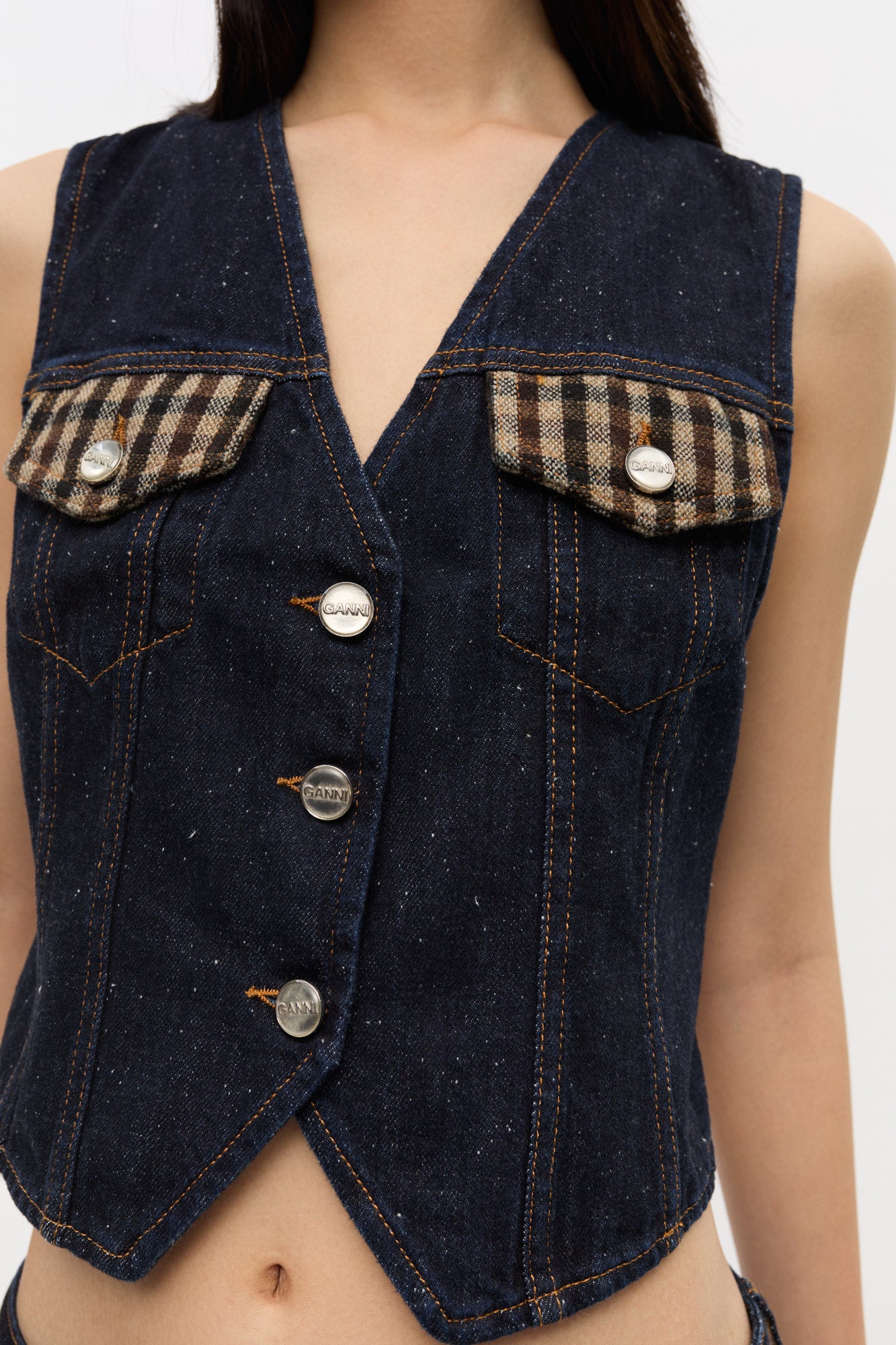 Gilet Neppy en denim - Dark Blue Stone