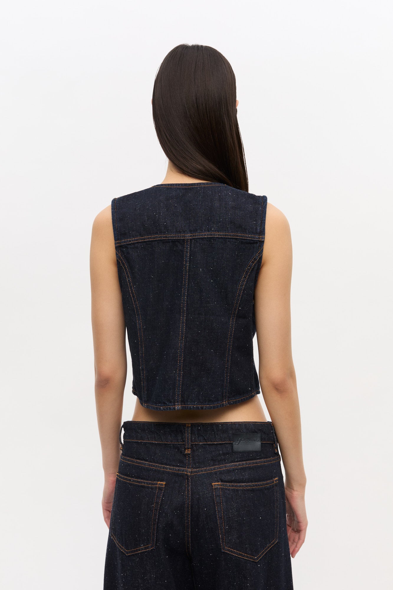 Gilet Neppy en denim - Dark Blue Stone