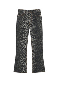 Pantalon Betzy à imprimé en denim - Gray Pinstripe