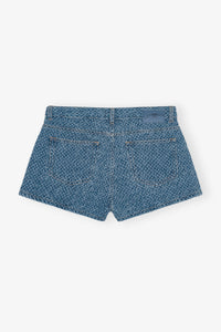 Short duveteux en denim - Mid Blue Stone
