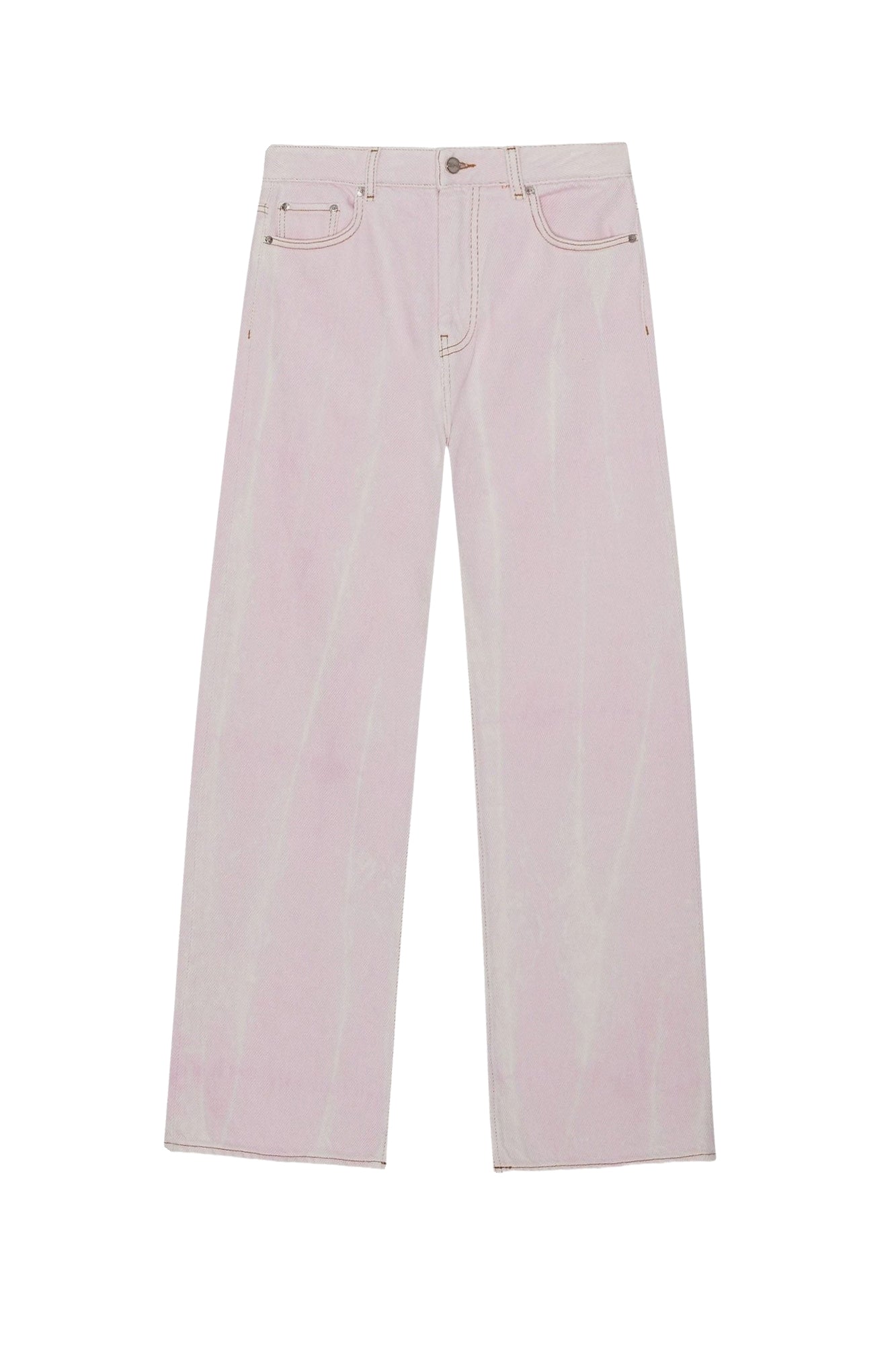 Washed denim Izey trousers - Chalk Pink