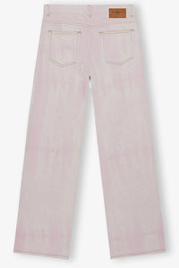 Pantalon Izey délavé en denim - Chalk Pink