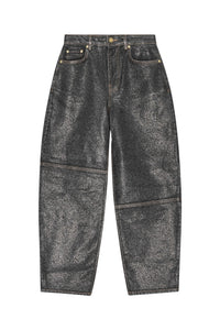 Stary leaf denim trousers - Washed Black