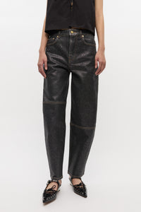 Stary leaf denim trousers - Washed Black