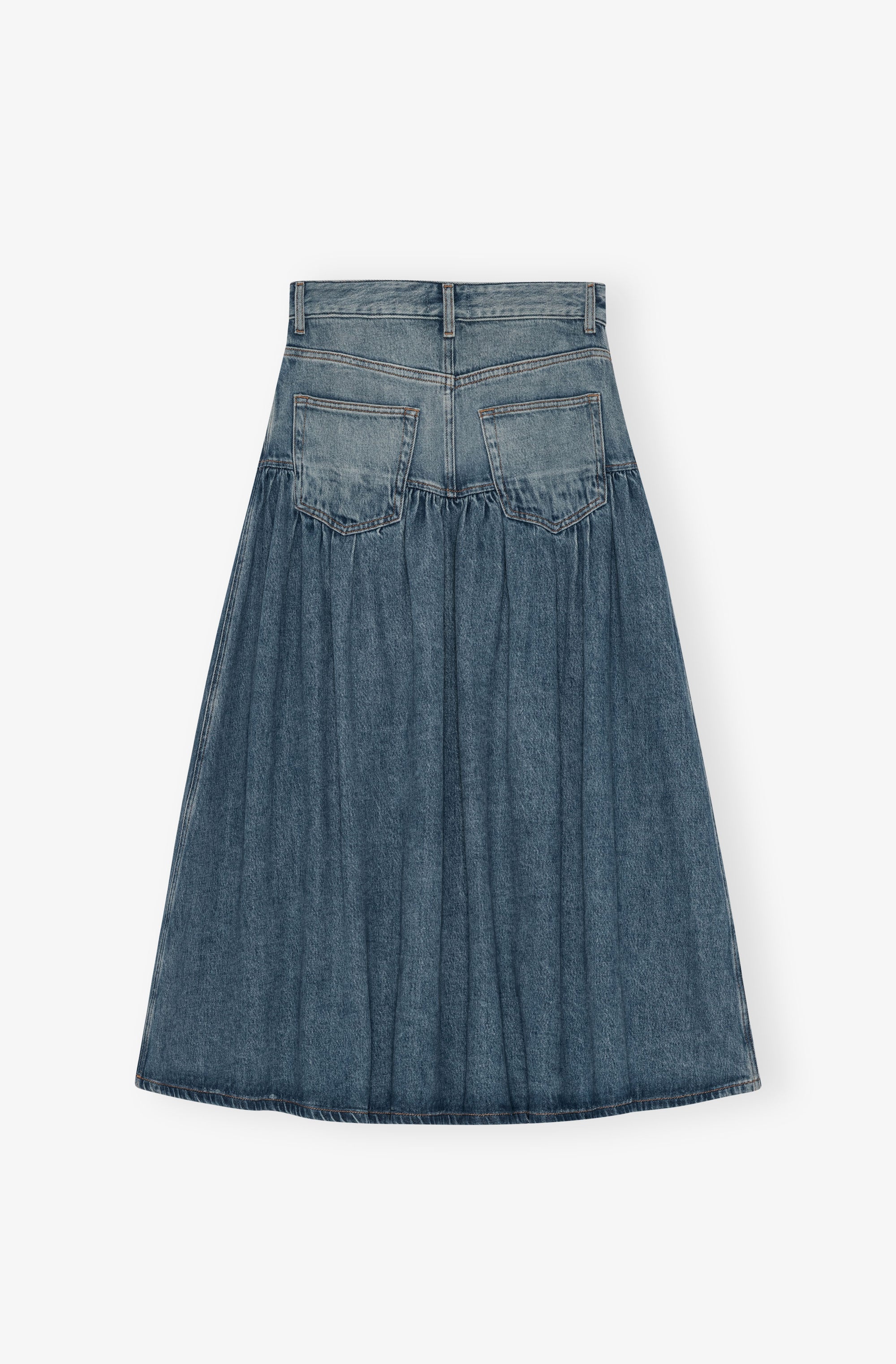 Jupe délavée en denim - Mid Blue Vintage
