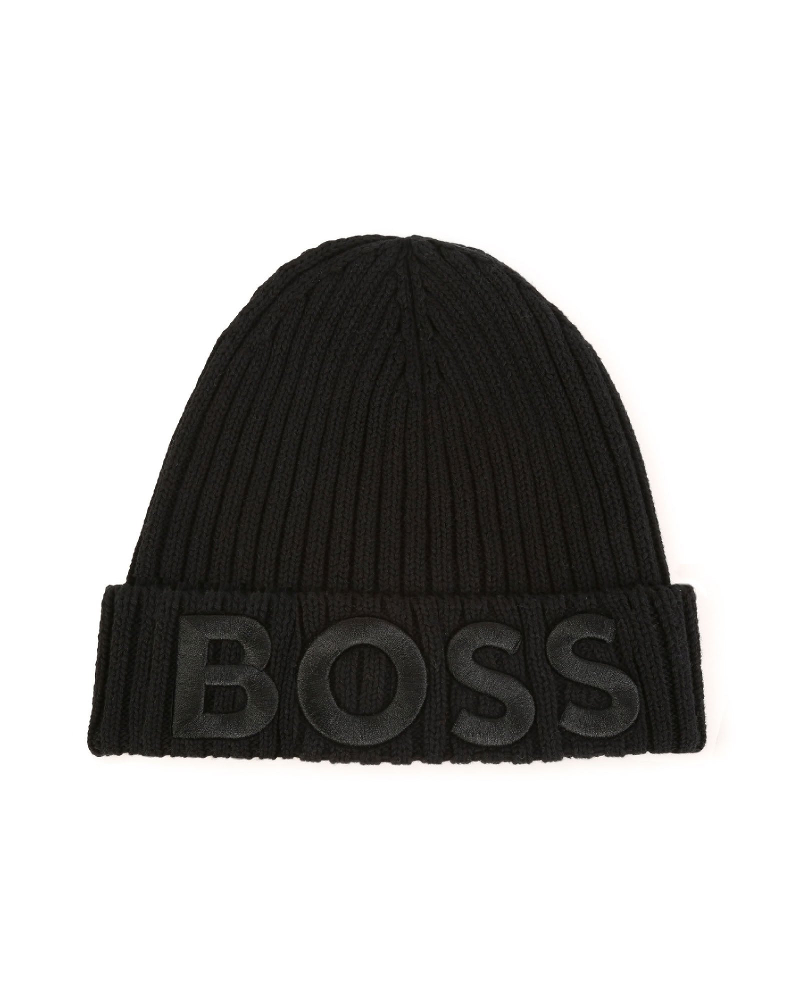 Bonnet avec logo en coton - Black