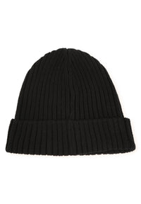 Bonnet avec logo en coton - Black
