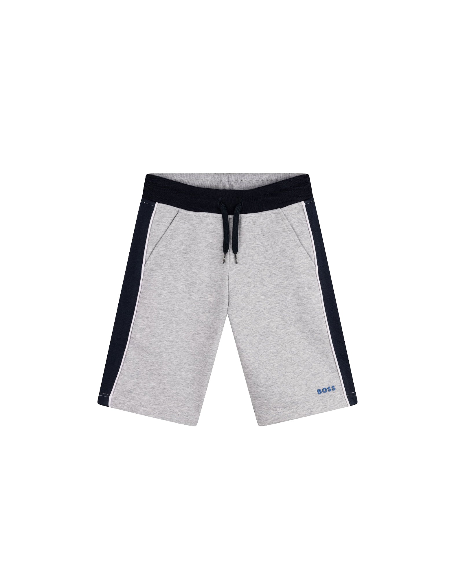 Bermuda avec logo en coton - Gris Chiné