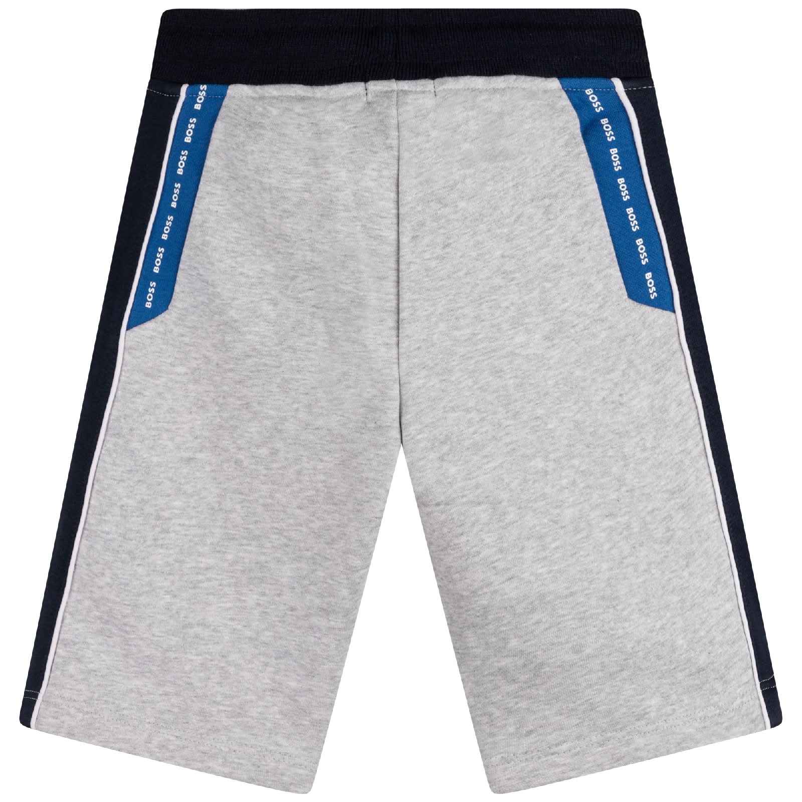 Bermuda avec logo en coton - Gris Chiné