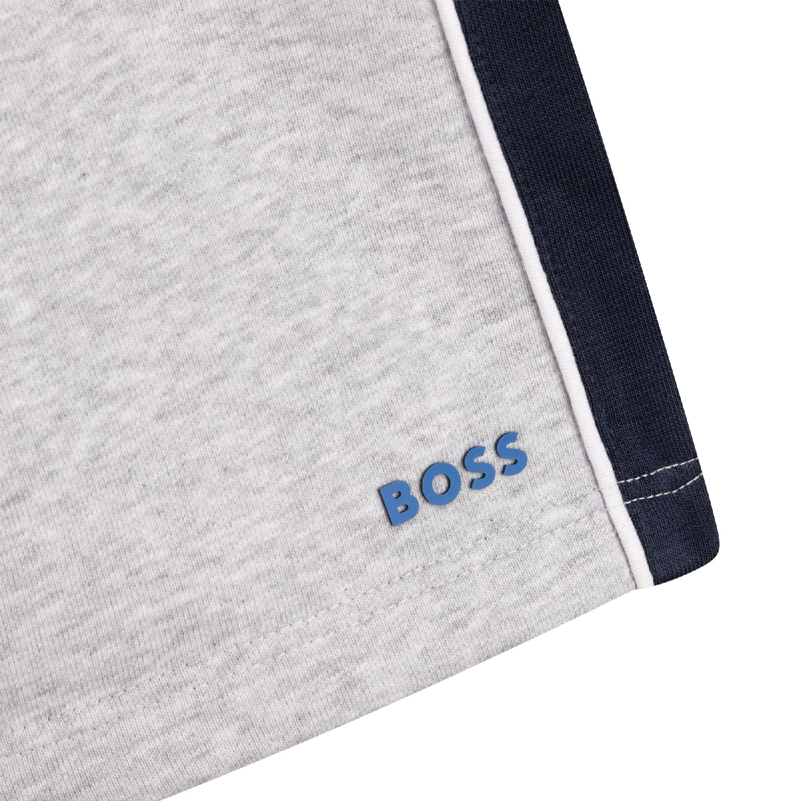 Bermuda avec logo en coton - Gris Chiné