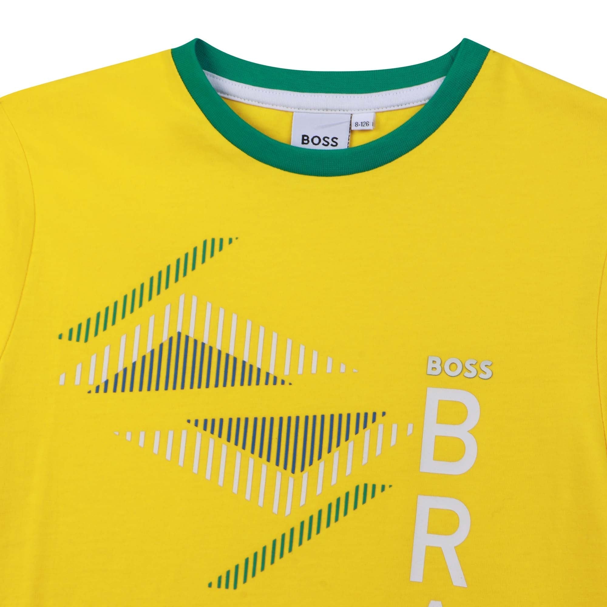 T-shirt à manches courtes en coton - Jaune Taxi