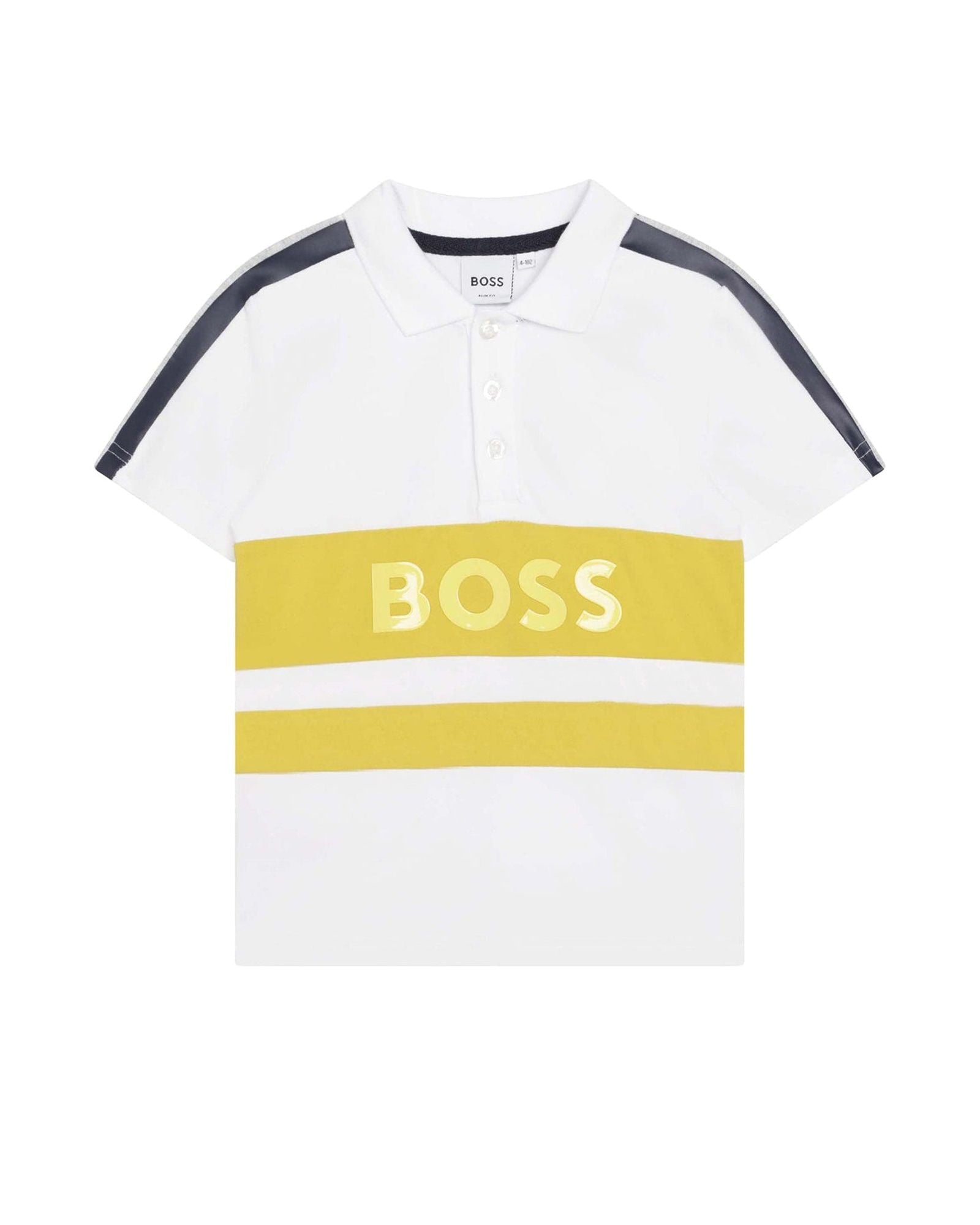 Polo manches courtes en coton piqué à fermeture - Blanc
