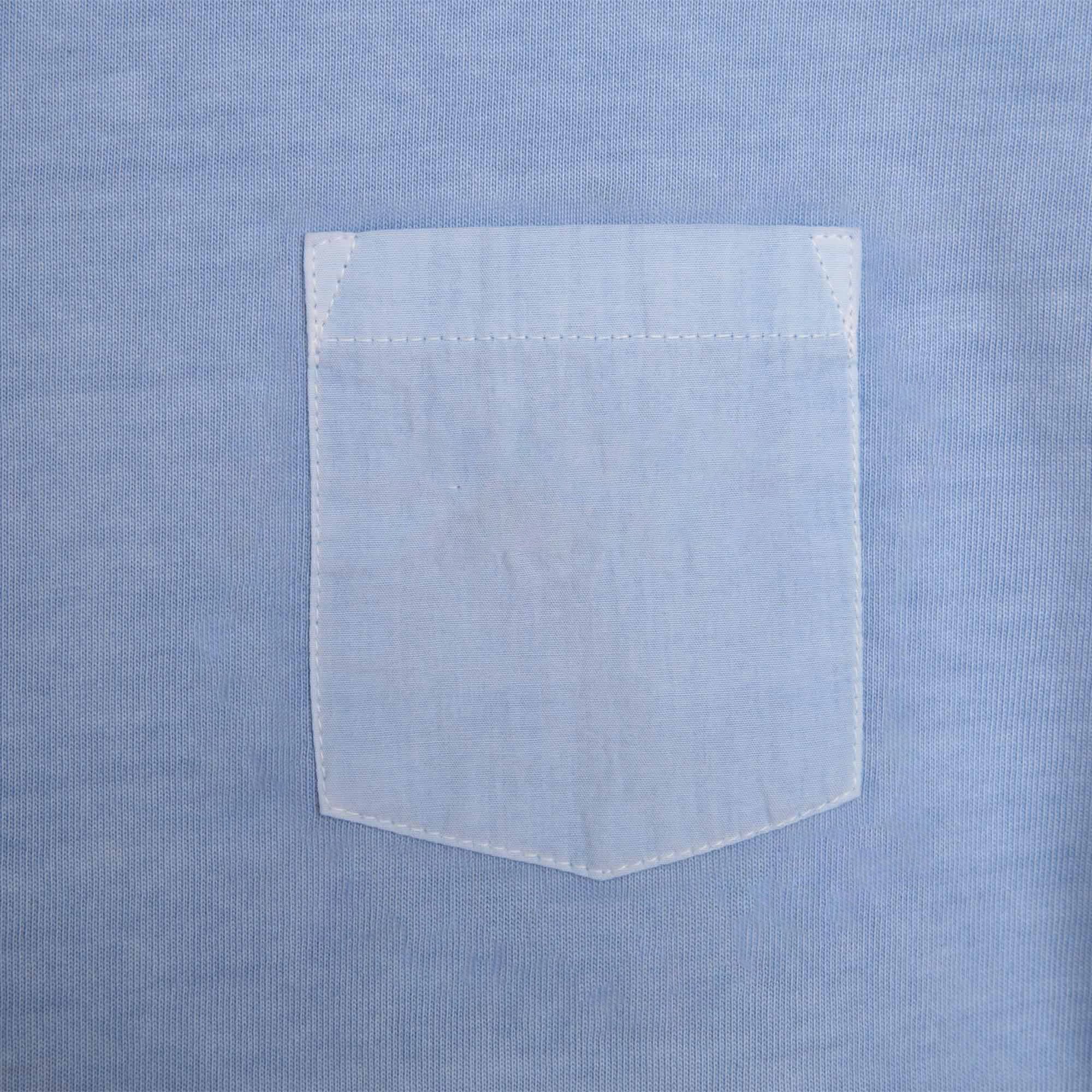 Washed effect short-sleeved T-shirt - Light sky