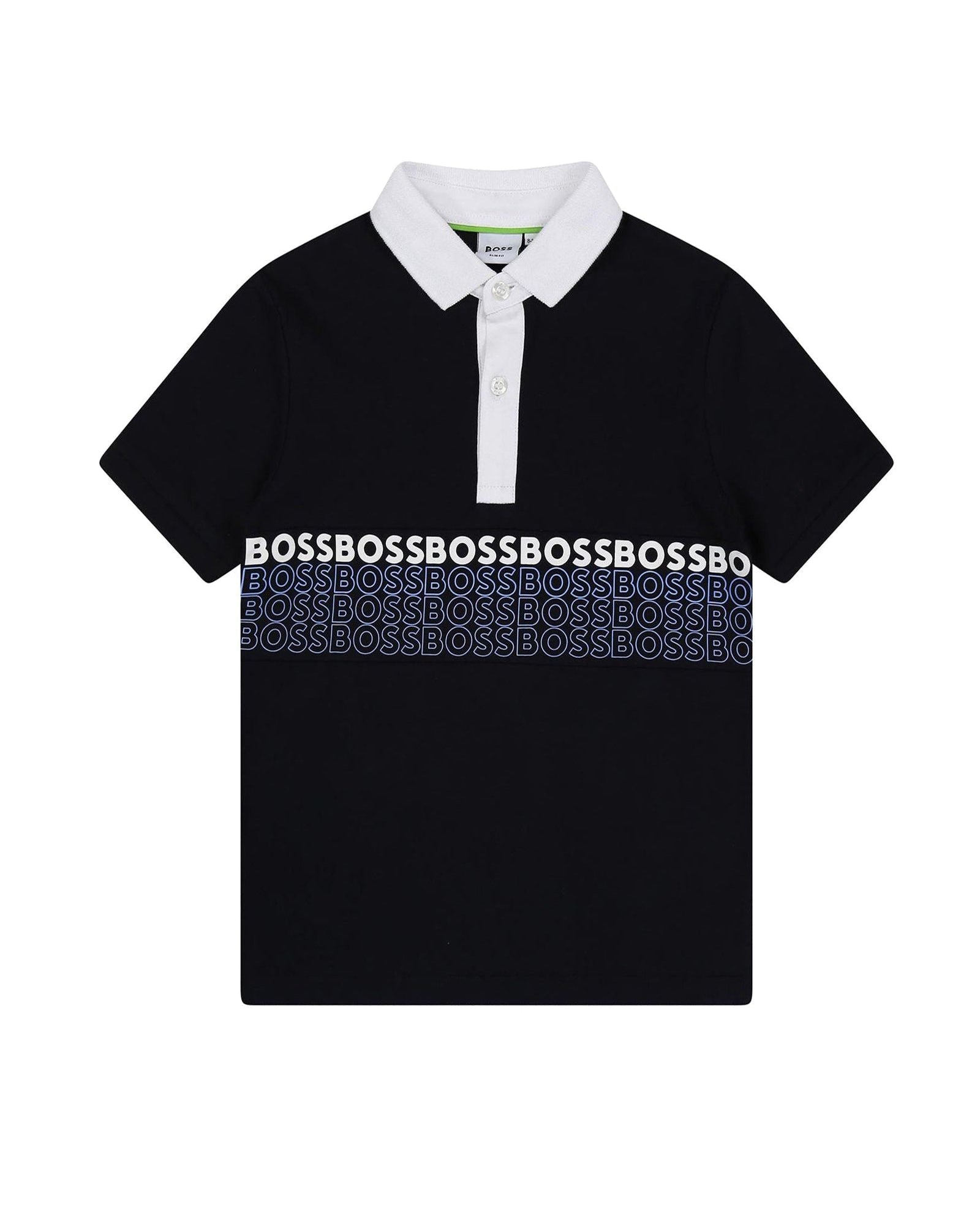 Fantasy print short-sleeved polo shirt - Cargo blue