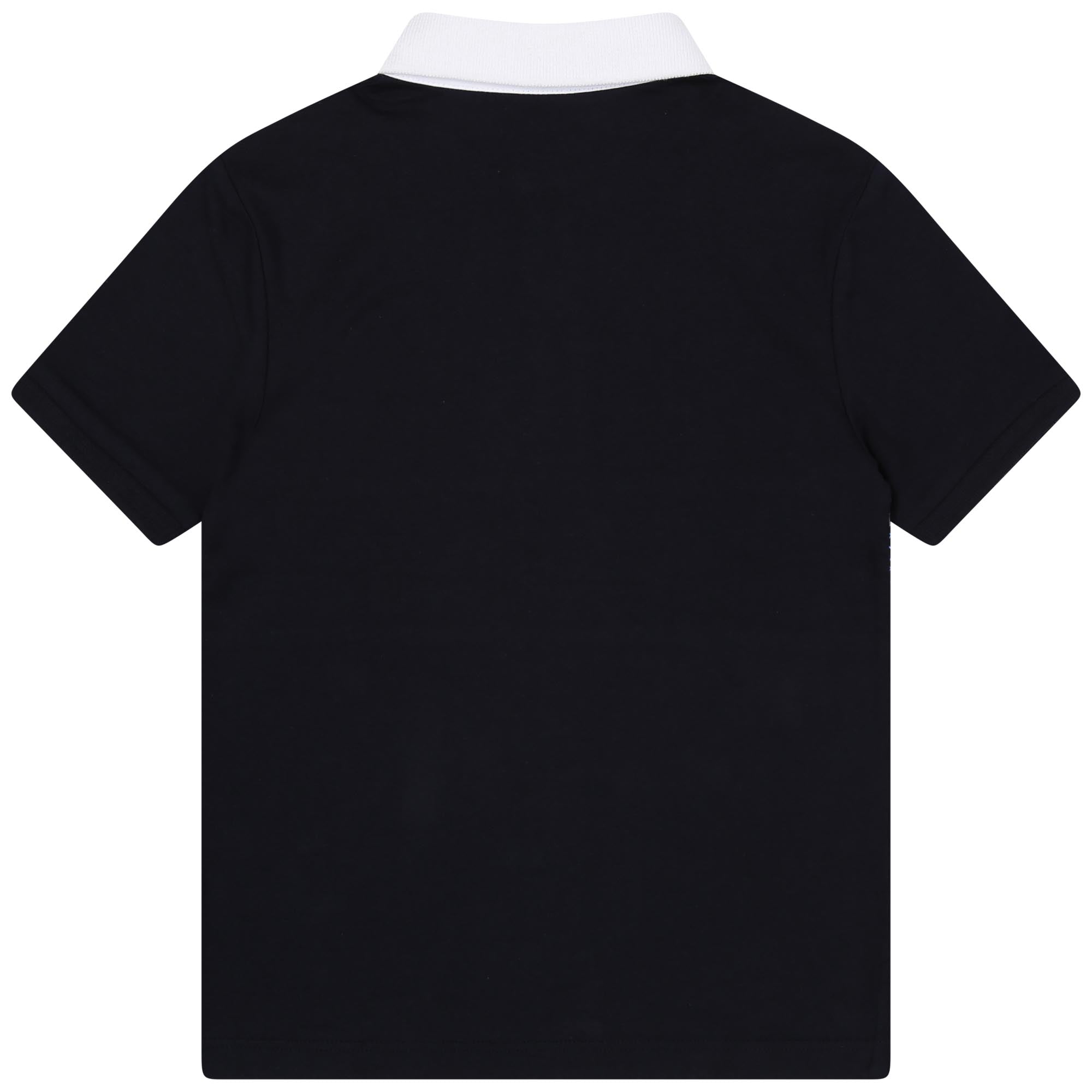 Fantasy print short-sleeved polo shirt - Cargo blue