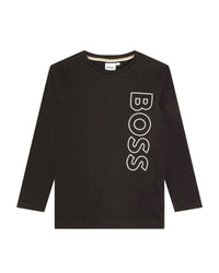 T-shirt à manches longues en coton - Black