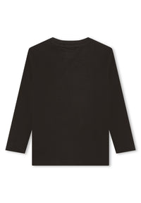 T-shirt à manches longues en coton - Black