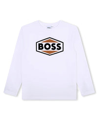 T-shirt à manches longues en coton - Blanc