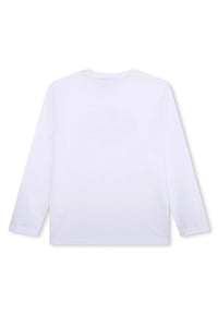 T-shirt à manches longues en coton - Blanc