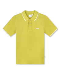 Polo à manches courtes en coton - Vert anisette