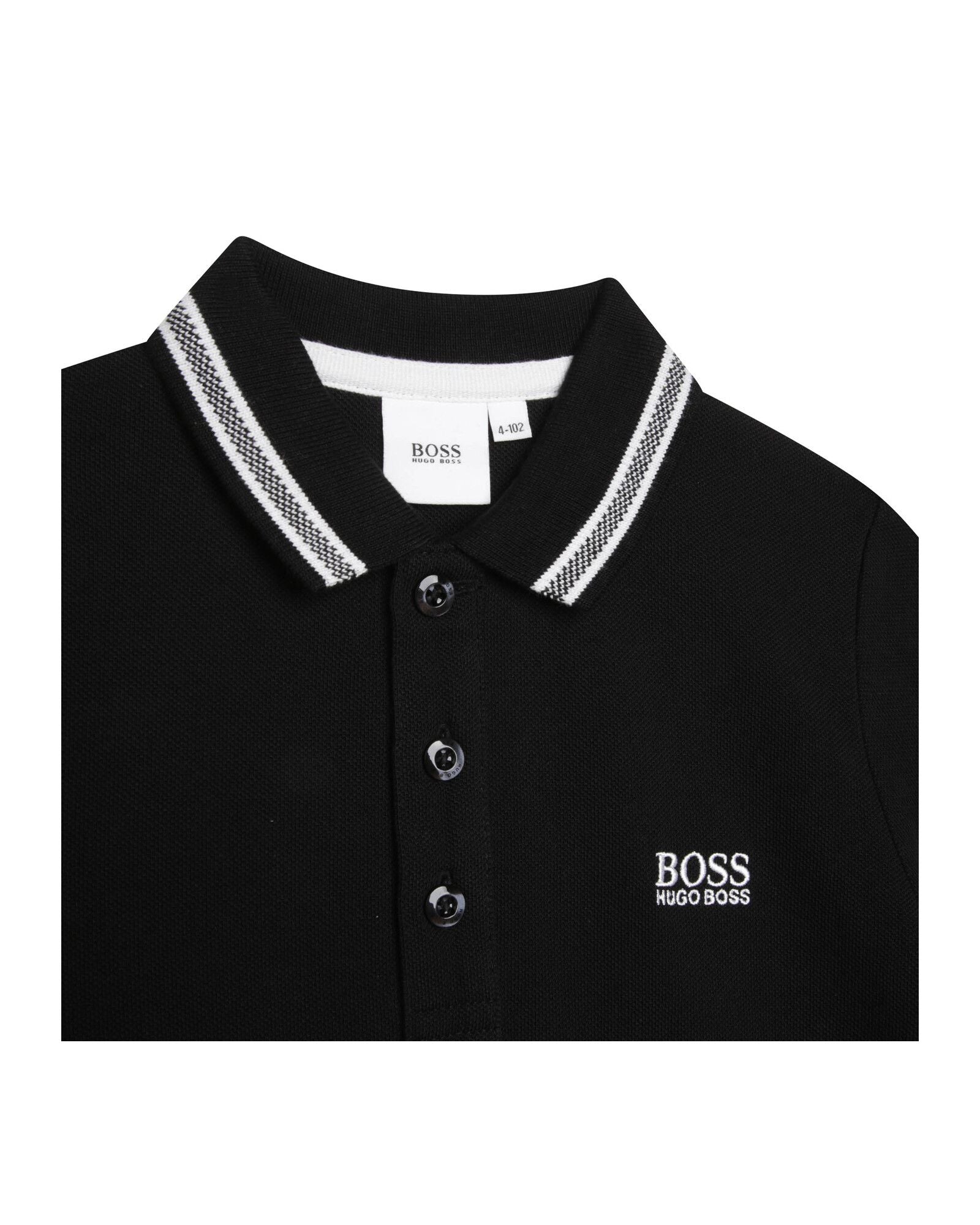 Polo à manches courtes en coton - Black
