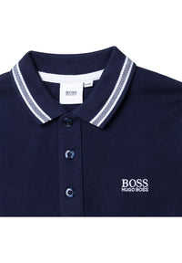 Polo à manches courtes en coton - Bleu cargo