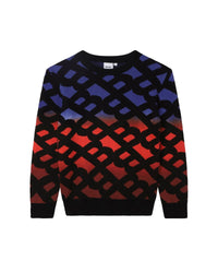 Pull en coton - Rouge bleu