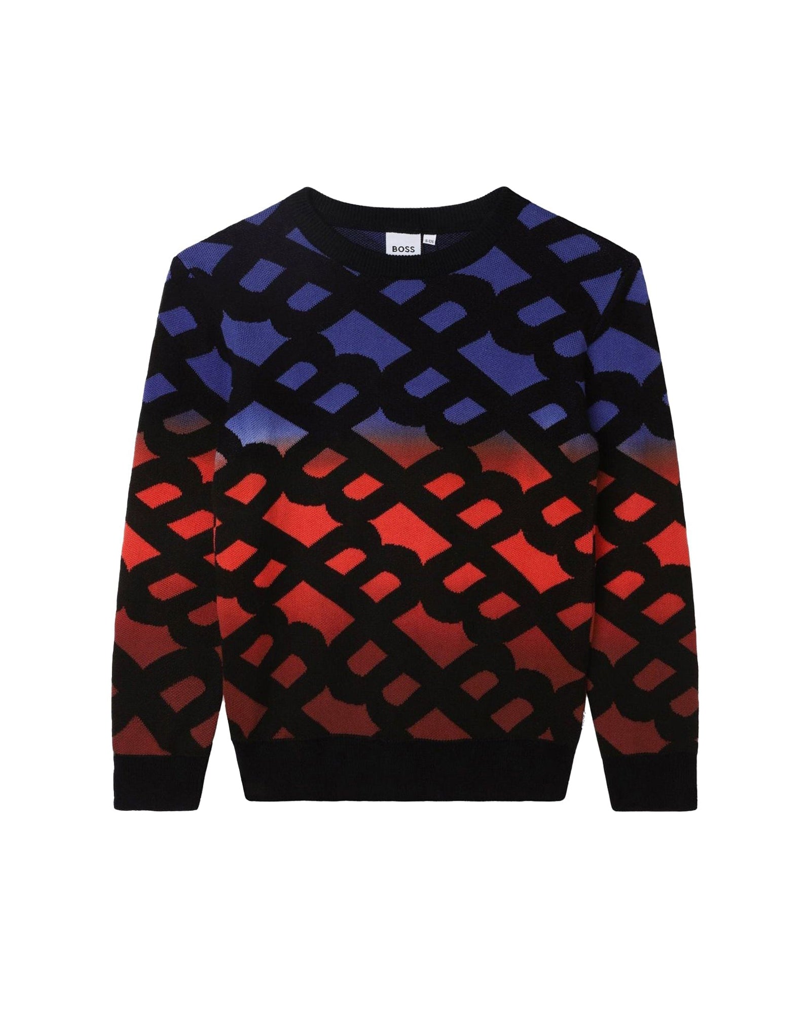 Pull en coton - Rouge bleu