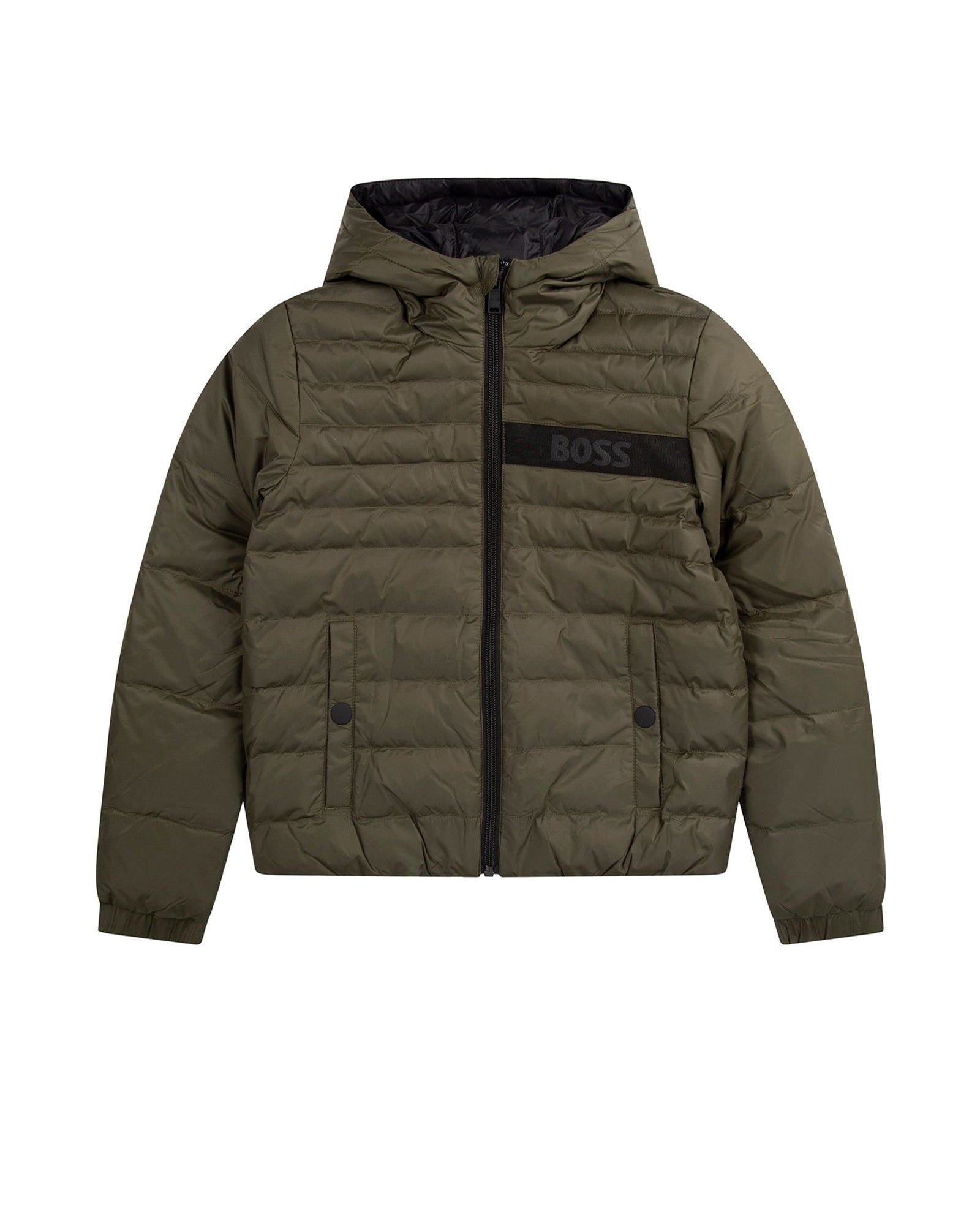 Doudoune manches longues à capuche - Uniform green