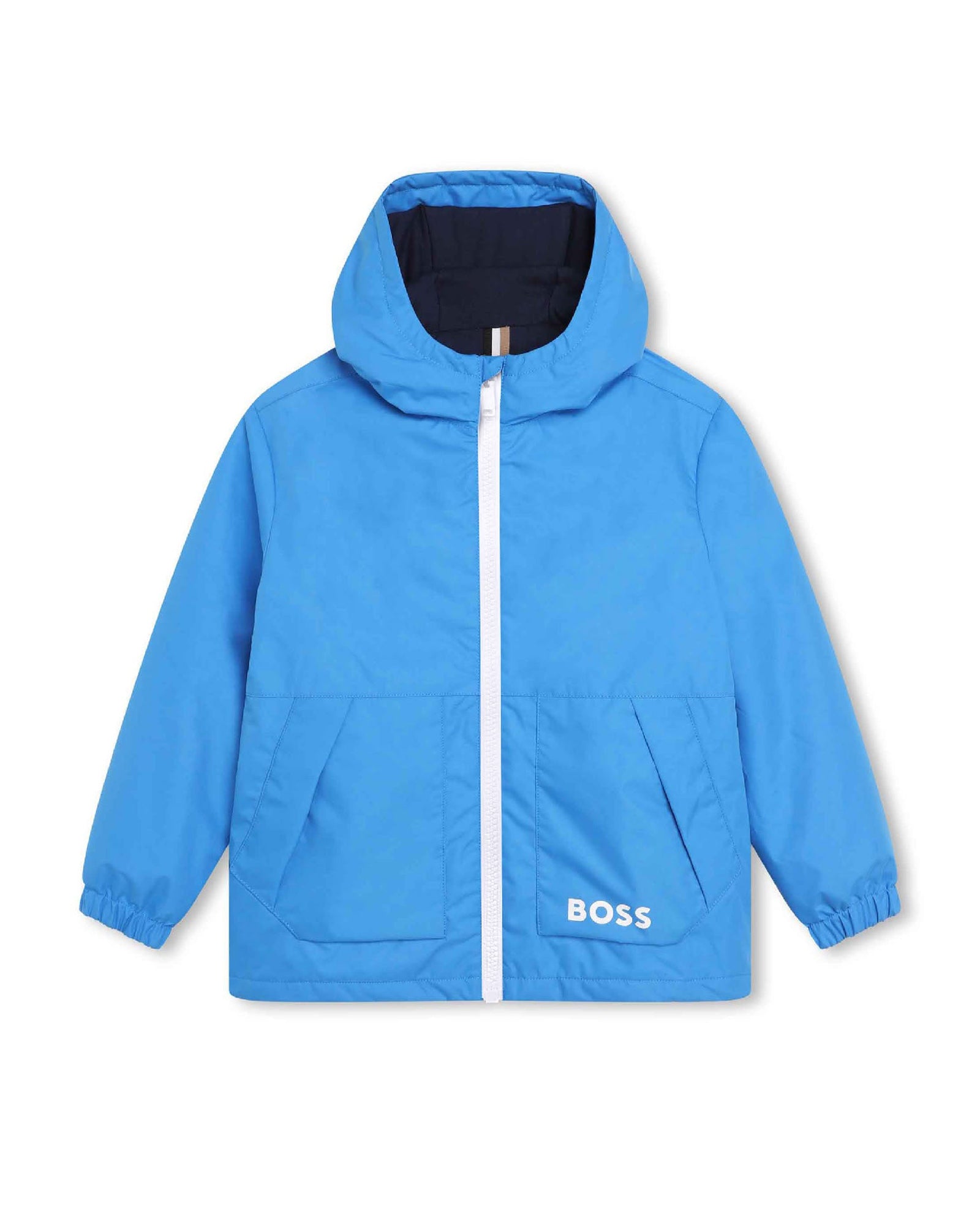Veste coupe-vent à capuche - Bleu Methyle