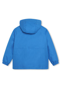 Veste coupe-vent à capuche - Bleu Methyle