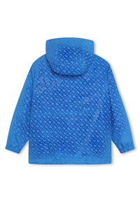 Veste coupe-vent à capuche - Bleu Methyle