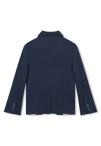 Cotton suit jacket - Marine Blue