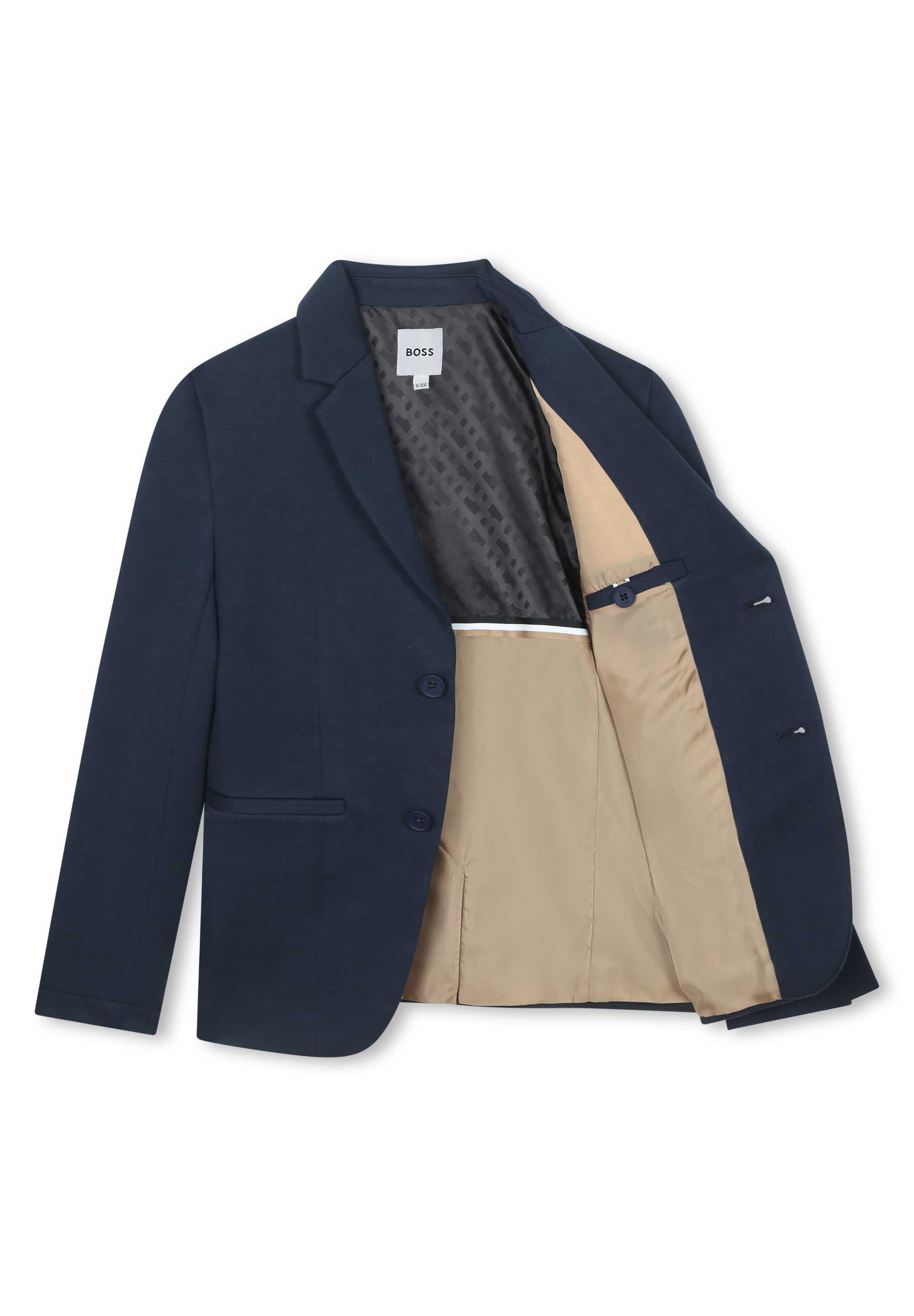 Cotton suit jacket - Marine Blue