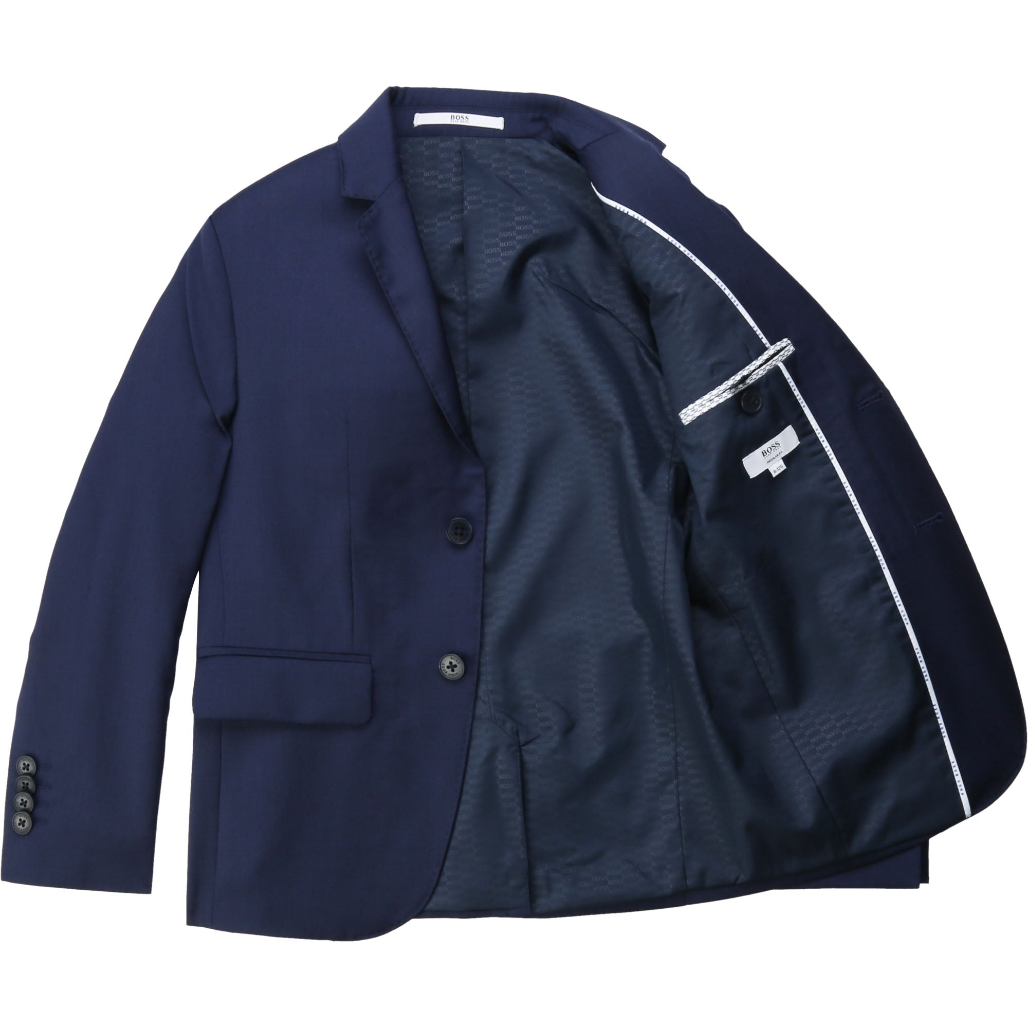 Veste de costume all over en laine - Bleu Cargo