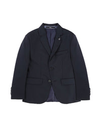 Veste de costume en laine - Bleu Cargo
